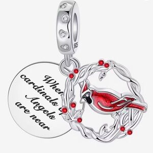 New Cardinal Circle Necklace, .925 Stamped